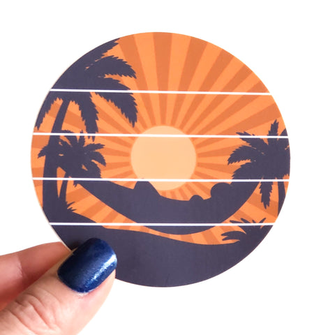 Hammock Sunset Sticker