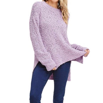 Lilac Popcorn Sweater